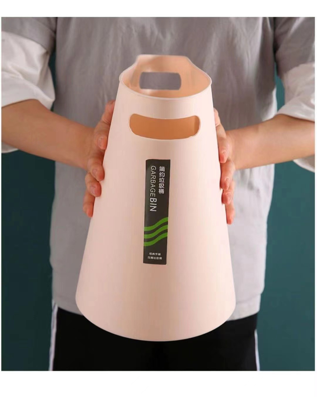 Wholesale of household thickened large-capacity round trash cans for bedrooms, offices, uncovered kitchens pic 7