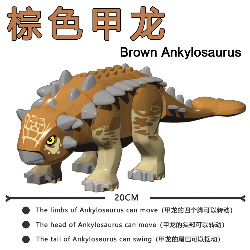 Nuevo estilo jurásico big dinosaurio bloques t-rex brachiosaurus triceratops puzzle bloques juguetes paquete en bolsa pic 41
