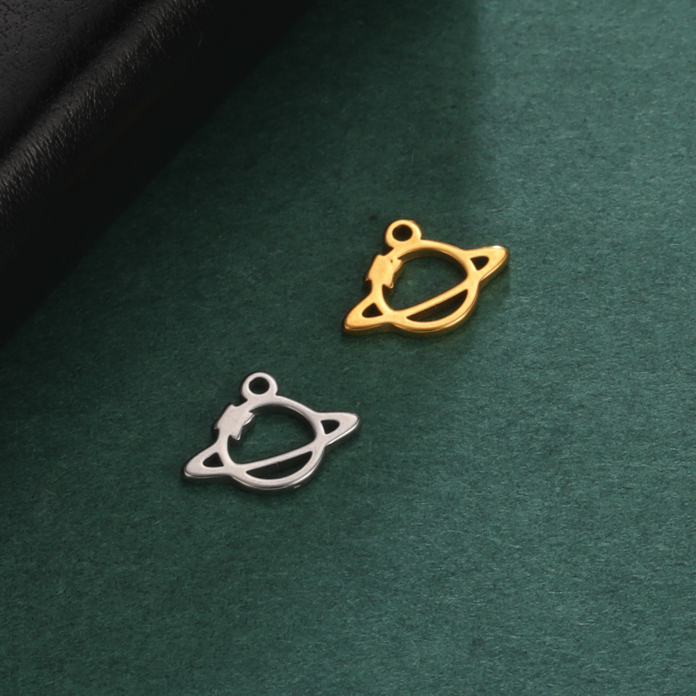 Stainless steel jewelry making, planet crowns, star small ornaments, pendants, bracelets, necklaces, DIY accessories, wholesale in stock pic 7
