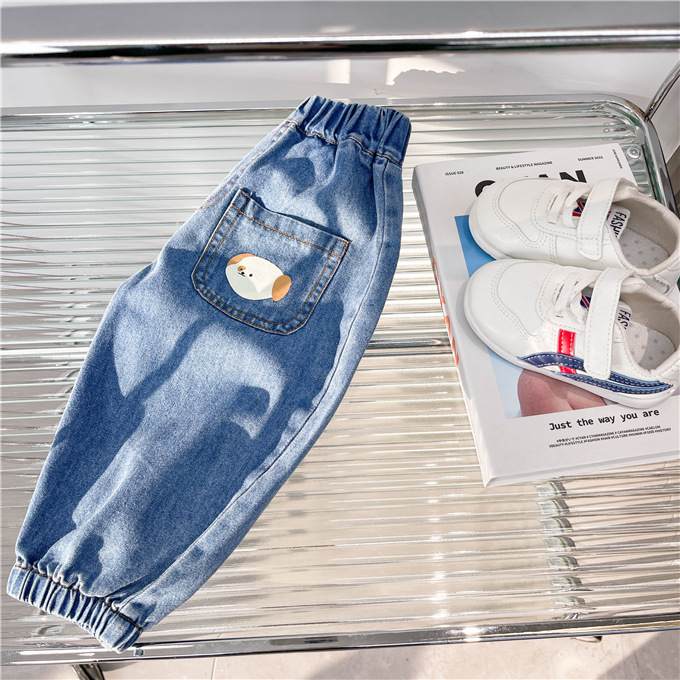 贝贝城秋季新品韩版儿童裤子男宝宝牛仔裤1-3-5岁儿童束脚裤休闲详情11