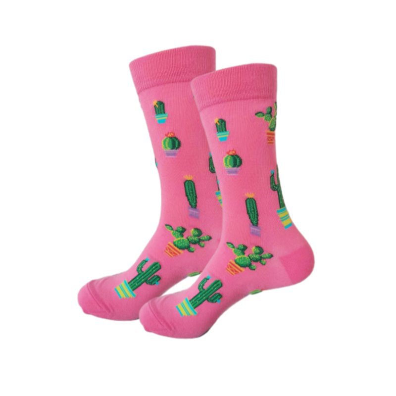 四季女棉彩虹香烟小马猫咪仙人掌酒吧潮流男中筒流行潮袜男袜袜子详情26
