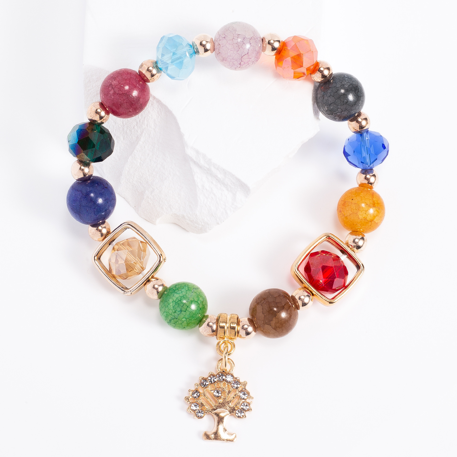 Wholesale of new fashionable Bohemian crystal bead chains, handcrafted alloy pendants and bracelets that are selling well across borders in Europe and America pic 7