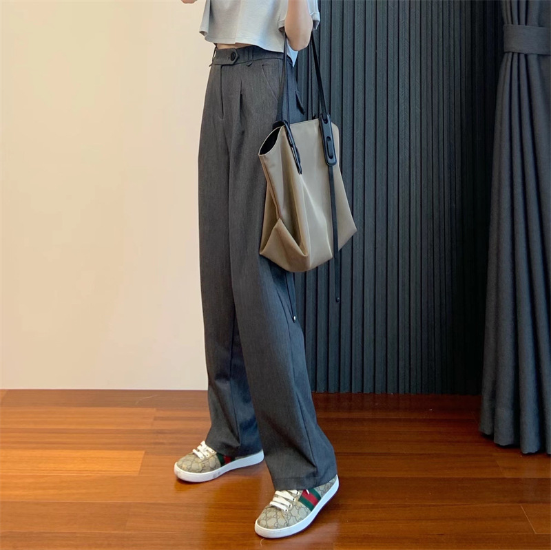 The self-retained w beauty Hidden meat creates a super model leg shape with a high waistline design, versatile and slimming suit pants and casual pants pic 7