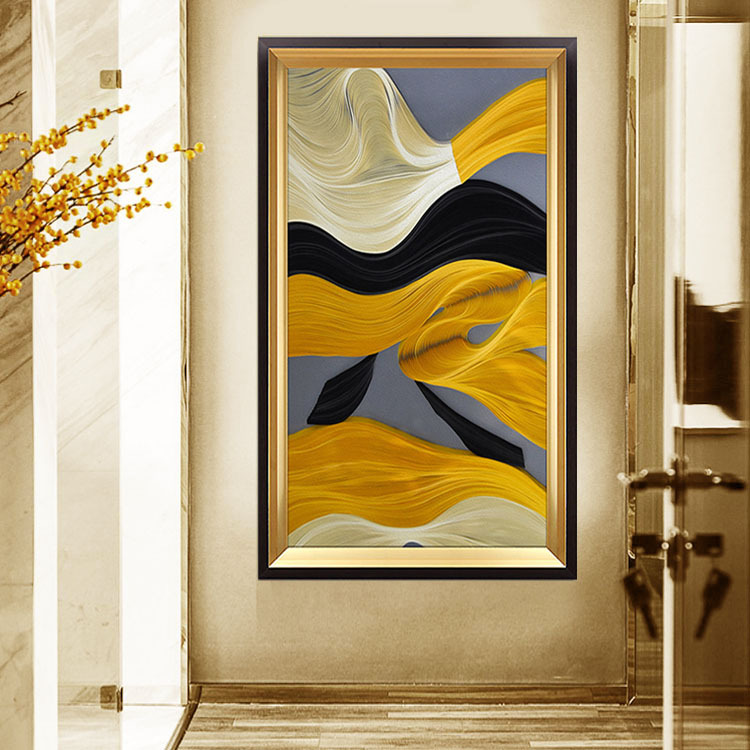 American-style entrance foyer hanging paintings, modern art, European-style vertical corridor and passageway decorative paintings, grand murals, large size pic 32