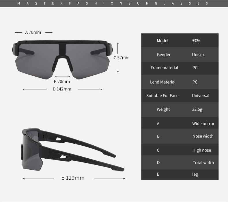 Wholesale of new cross-border UV protection sunglasses, bicycle outdoor sports cycling glasses, and colorful sunglasses pic 5