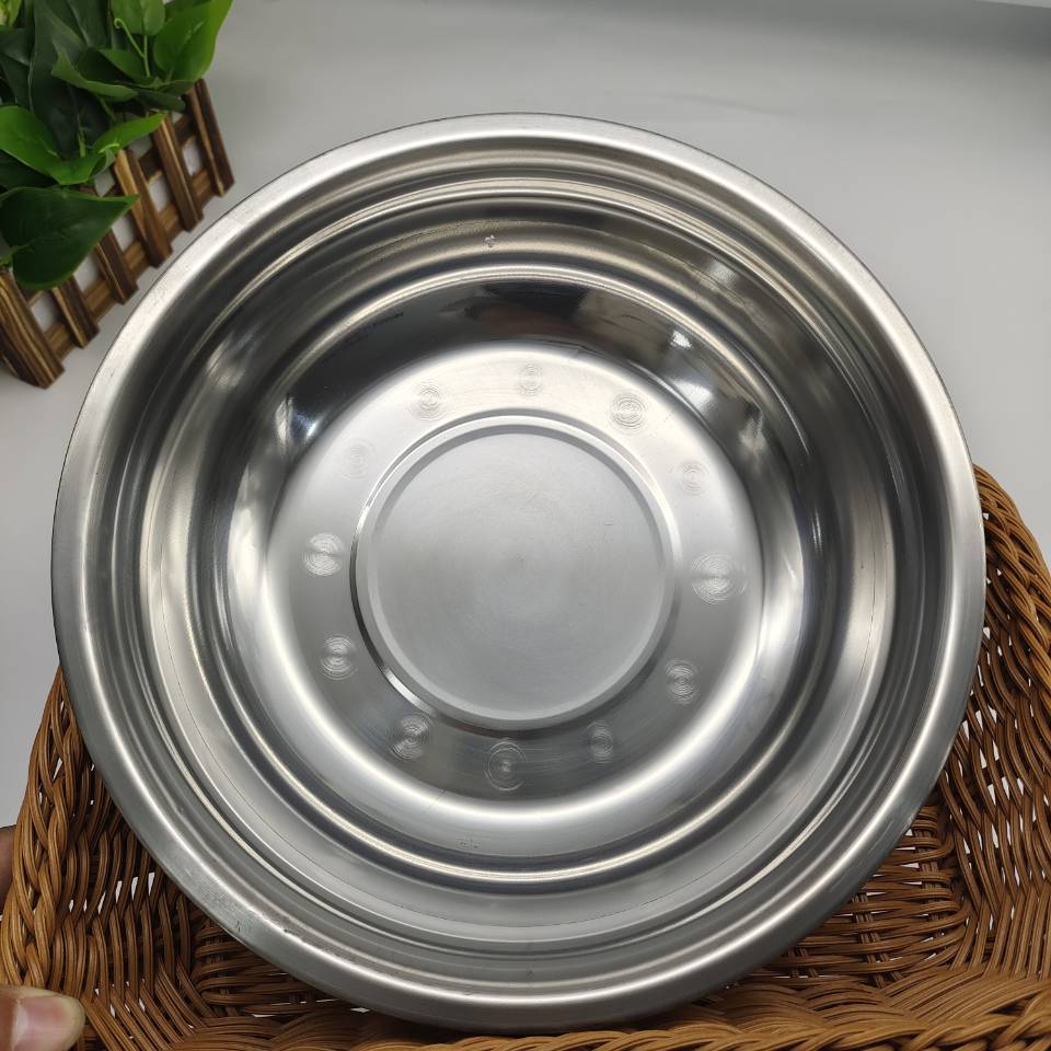 High-quality stainless steel basins, round soup basins, stainless steel tableware, vegetable basins, household stainless steel kitchenware, 2-yuan supply in Yiwu pic 24