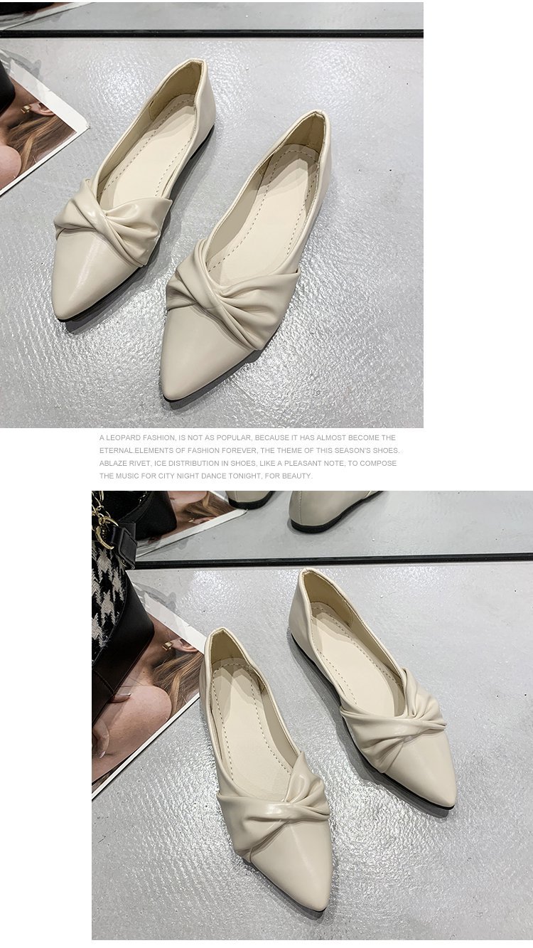 2022春季新款单鞋女时尚尖头浅口女士平底鞋蝴蝶结女鞋批发详情18