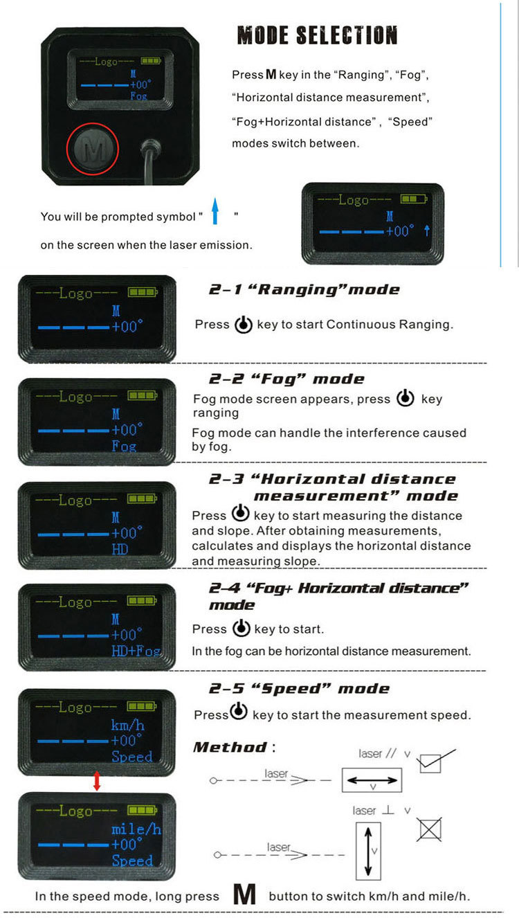 Ziyouhu 700-meter multi-functional laser rangefinder dedicated bracket, integrated rangefinder with laser rangefinder pic 15