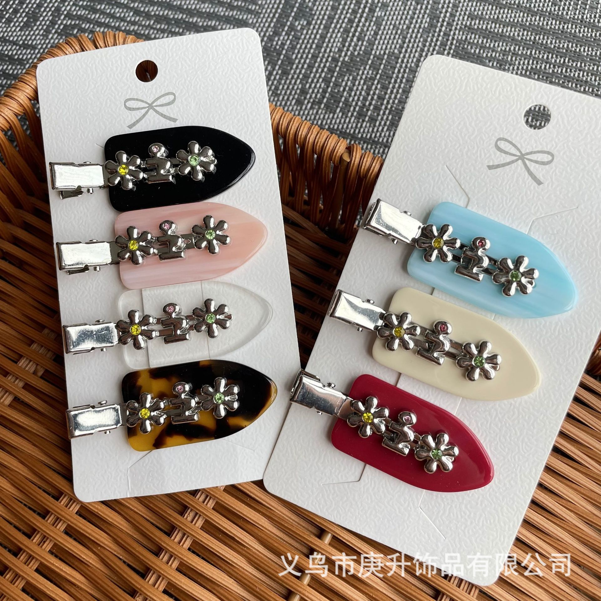 现货批发醋酸发夹侧边刘海夹无痕发卡女夏季网红化妆鸭嘴夹子头饰详情8