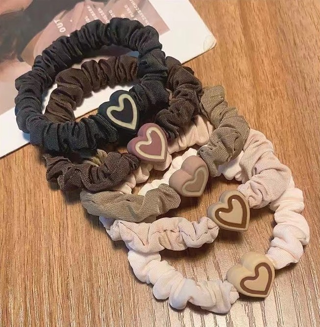 Star Korean-style simple high-tied ponytail hair tie with thick twisted high-elasticity rubber band bun hair tie 02 pic 7
