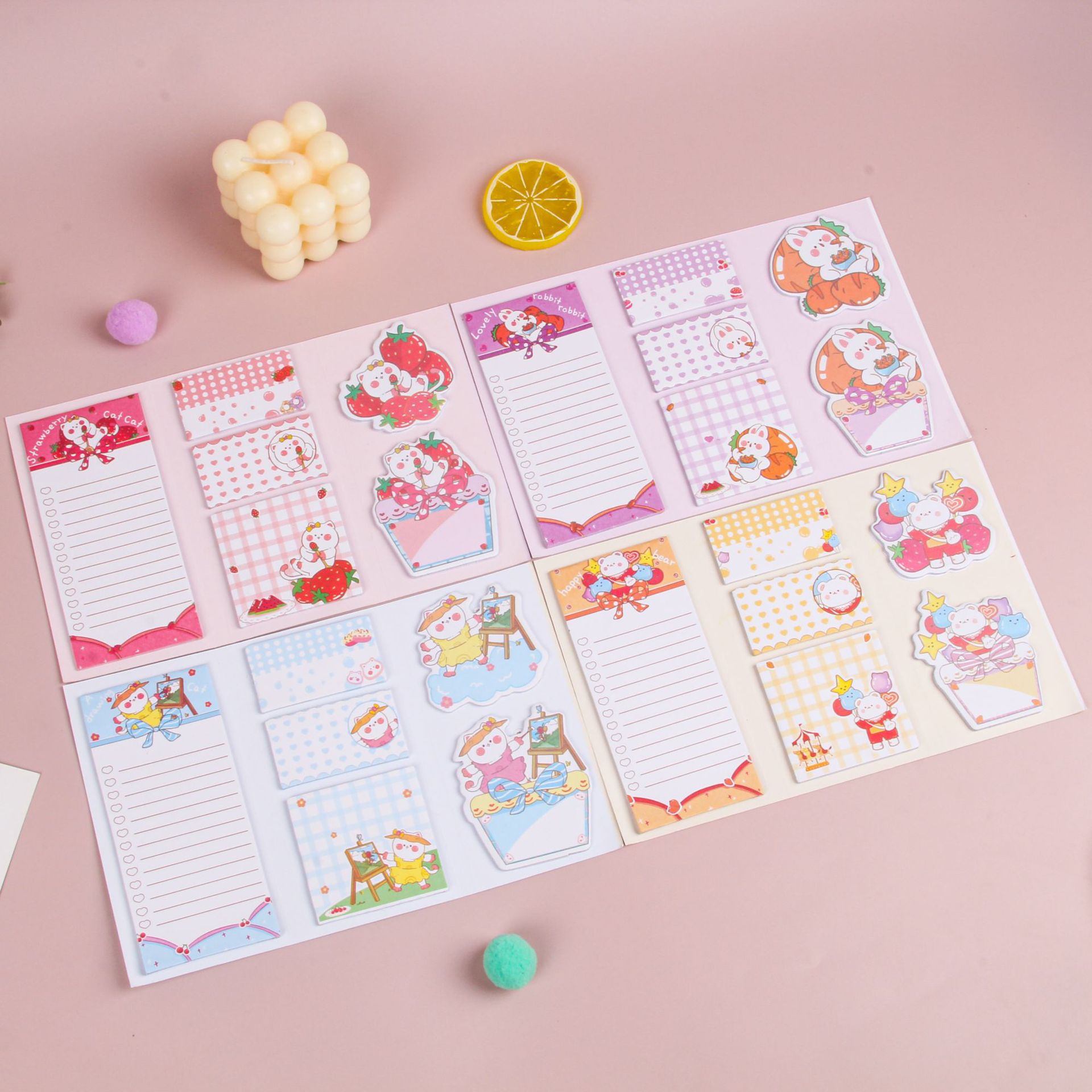 Colorful and cute sticky notes, customized cartoon creativity, ins takeout sticky notes, sticky note paper, index stickers, sticky note books pic 2