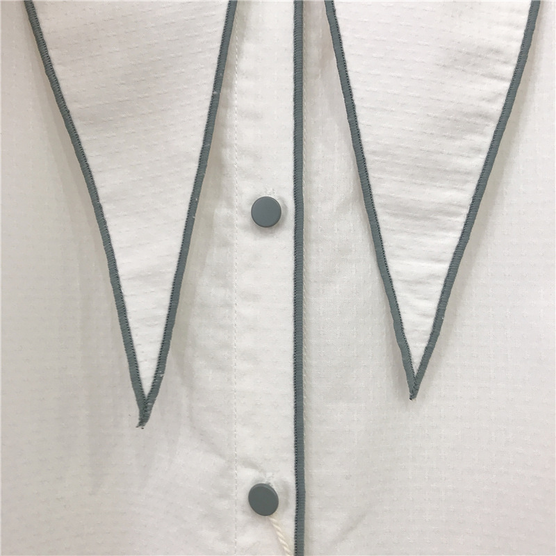 原D一口价 韩国R家秋款女式上衣 撞色潮流包边尖领衬衣1535详情11