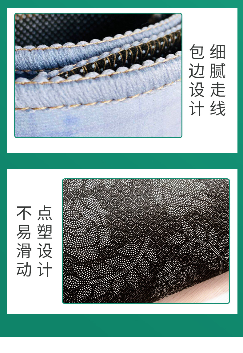 卡通3D印花厨房垫餐厅可爱浴室吸水地垫网红玄关门垫床边毯飘窗垫详情9