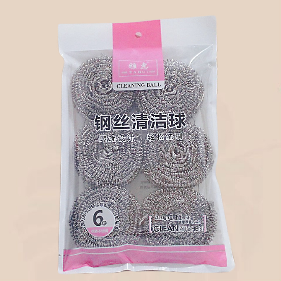临沂雅惠家用不锈钢丝球2元批发洗锅刷碗清洁球厨房去污洗碗锅刷详情11