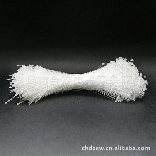 服装辅料5英寸13厘米透明白色尖头圆头手穿针子母扣胶索吊牌绳详情11