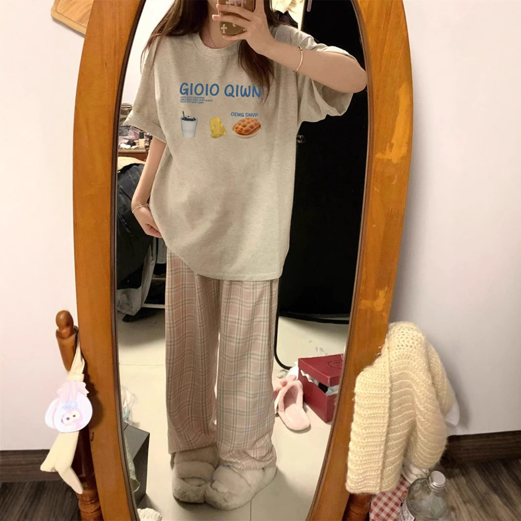 Design sense niche algodón gris camiseta de manga corta mujer verano 2025 nueva talla grande holgada lazy media manga top pic 9
