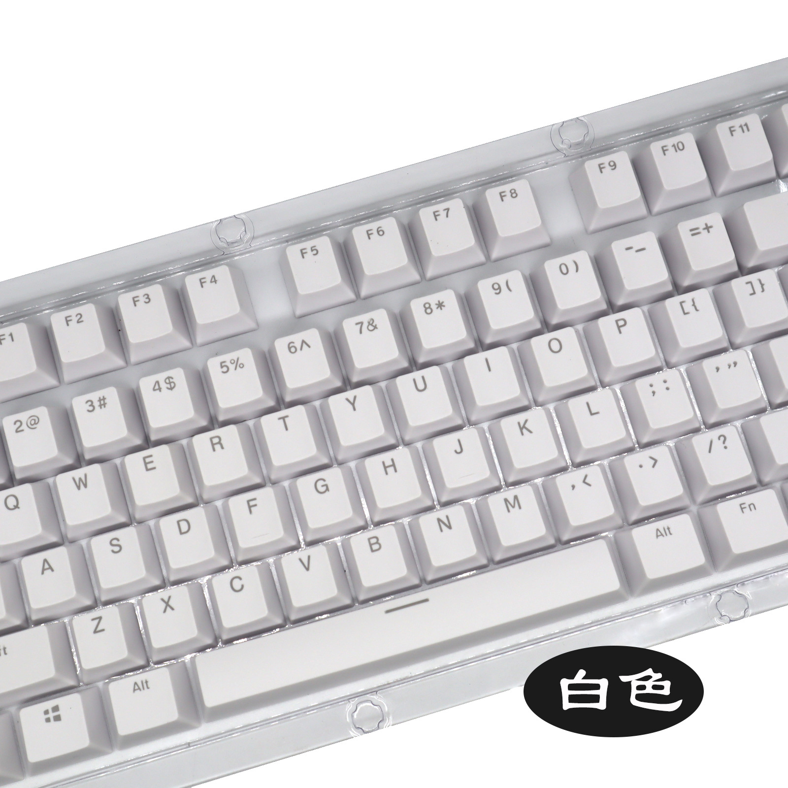 ABS color-matched 61/87/104 key mechanical keyboard cap, two-color closed character translucent color key cap pic 49