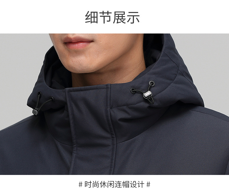 羽绒服男中长款90鹅绒潮牌外套2022冬新款商务加厚可拆内胆工装服详情22