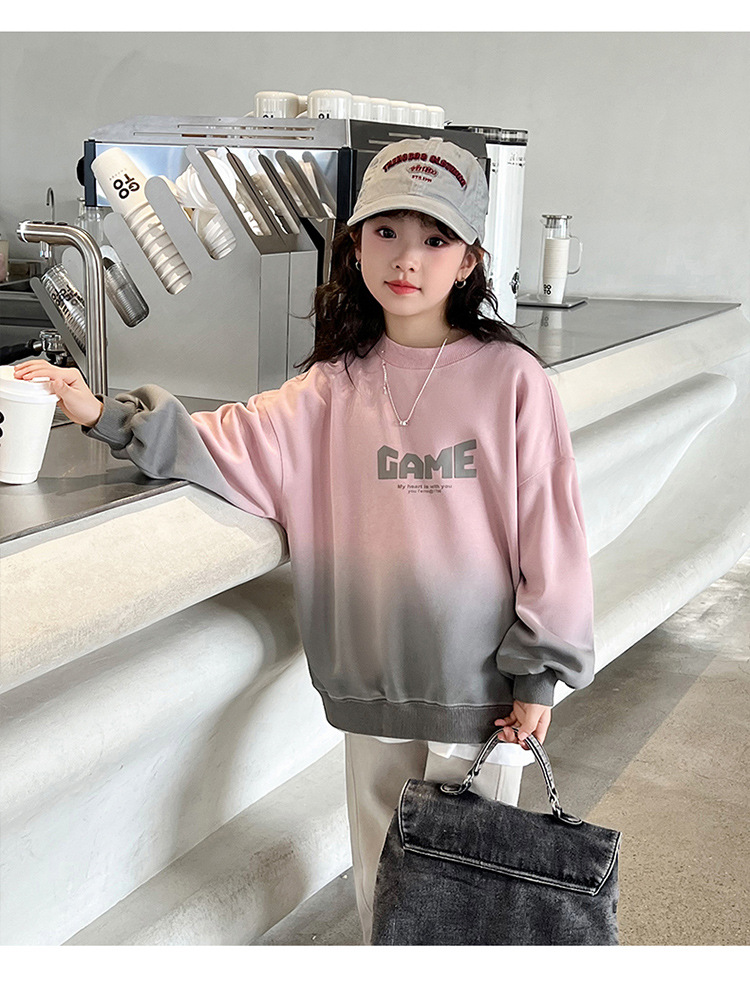 女童卫衣春秋款2024新款儿童洋气时髦春装中大童女孩春季长袖上衣详情2