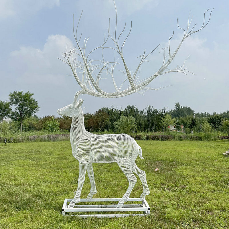 不锈钢雕塑镜面花纹动物编制镂空天鹅户外景观不锈钢雕塑定 制详情8