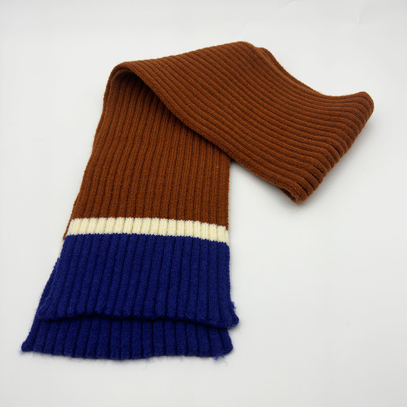 毛线针织围巾男女同款三色百搭韩版围巾学生可爱网红围脖冬款围巾详情6