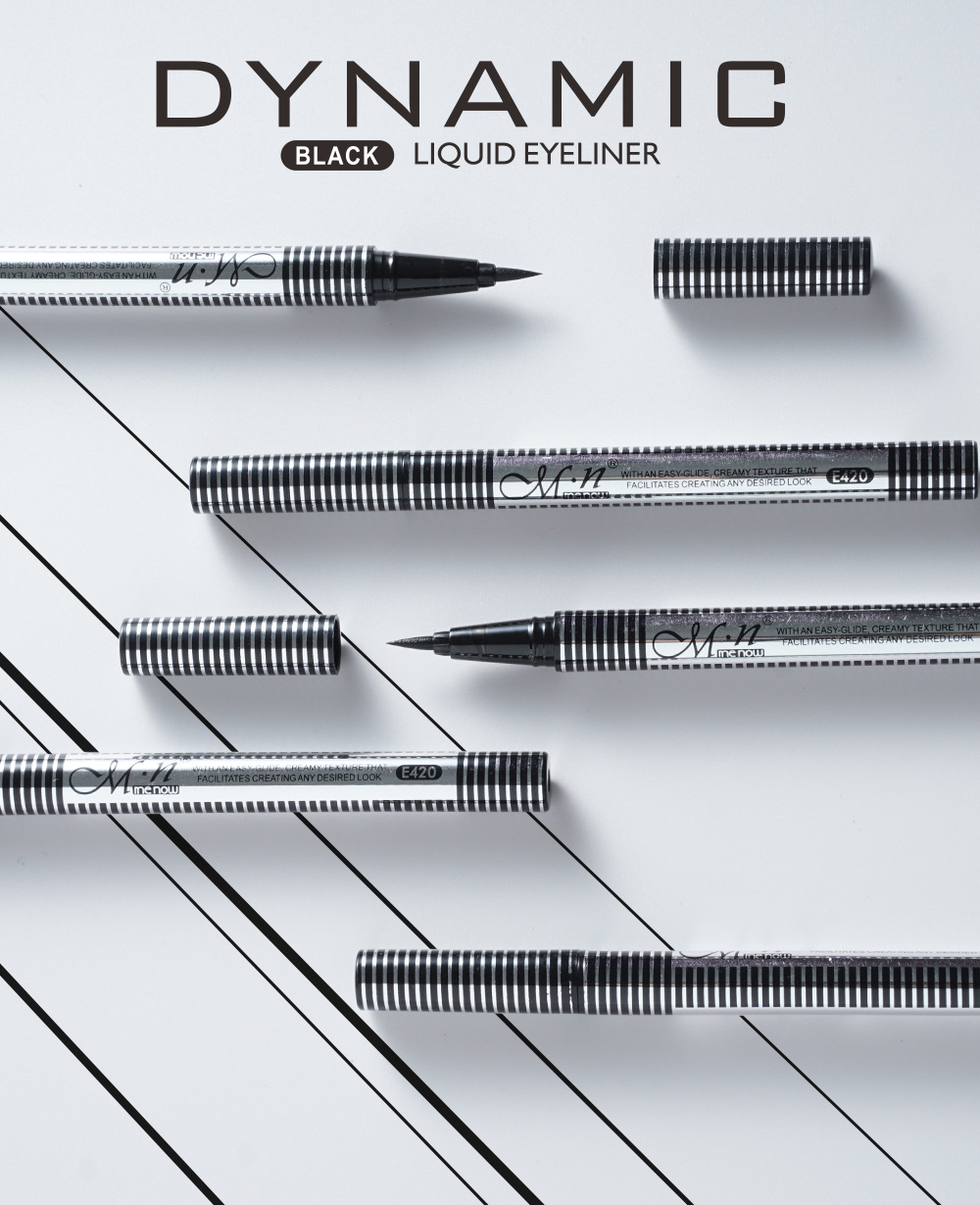 MENOW non-smudging and non-fading eyeliner liquid pen, quick-drying, waterproof and long-lasting black liquid fine tip eyeliner pen pic 6