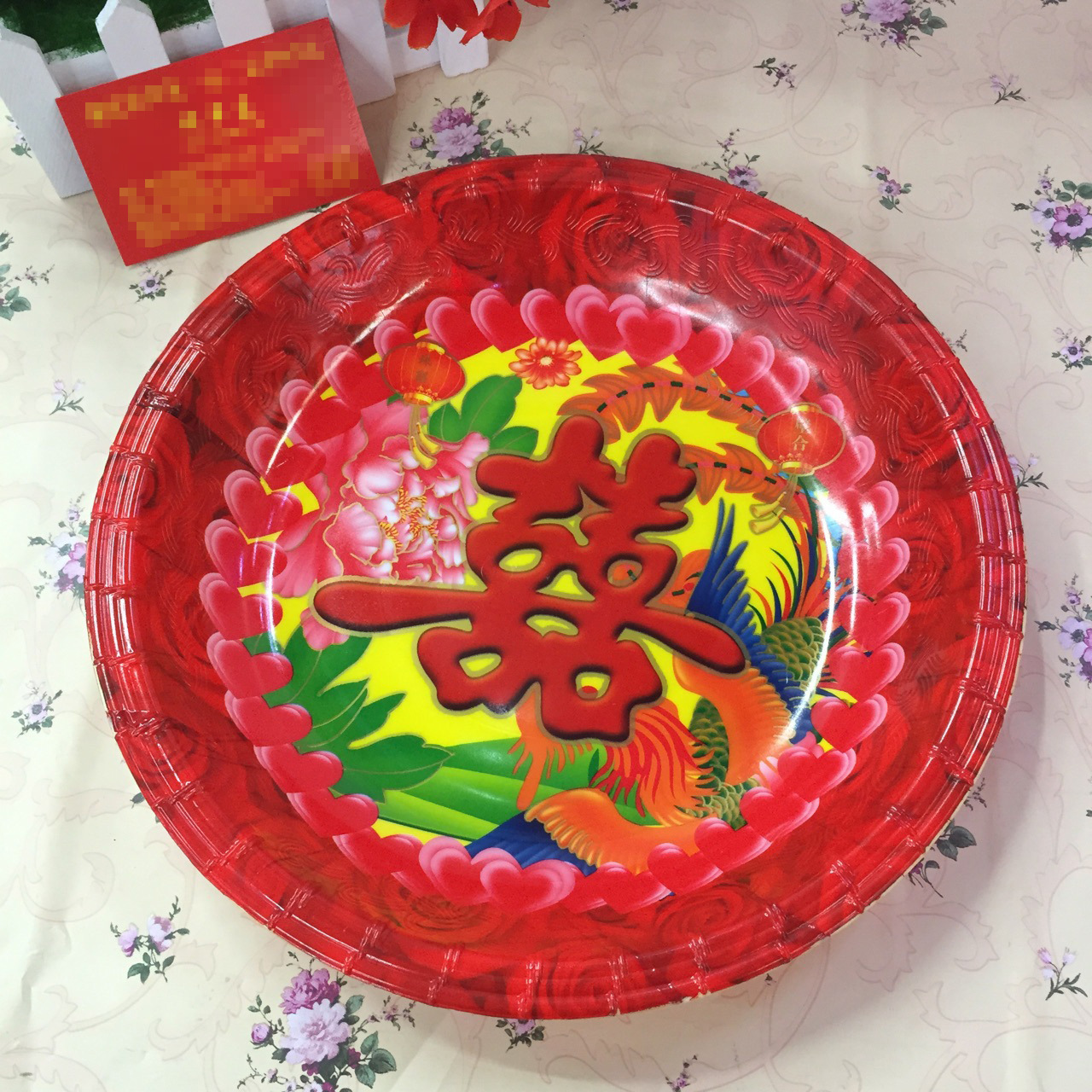 207 Large blue and white plastic Fruit Plate, Fashionable fruit and Vegetable Plate, Crystal Snack Fruit plate, direct sales from Yiwu factory, Xu Shengyou 26C pic 3
