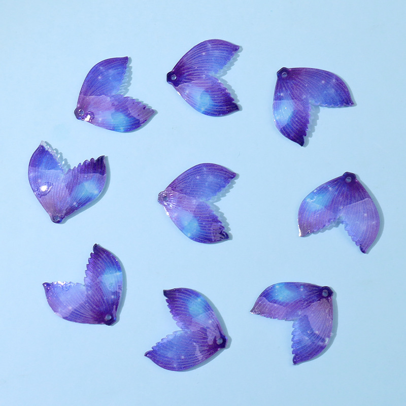 Mermaid tail acrylic piece earrings, pendants, hair clips, pendants, DIY handcrafted materials, bulk goods, accessories wholesale pic 3