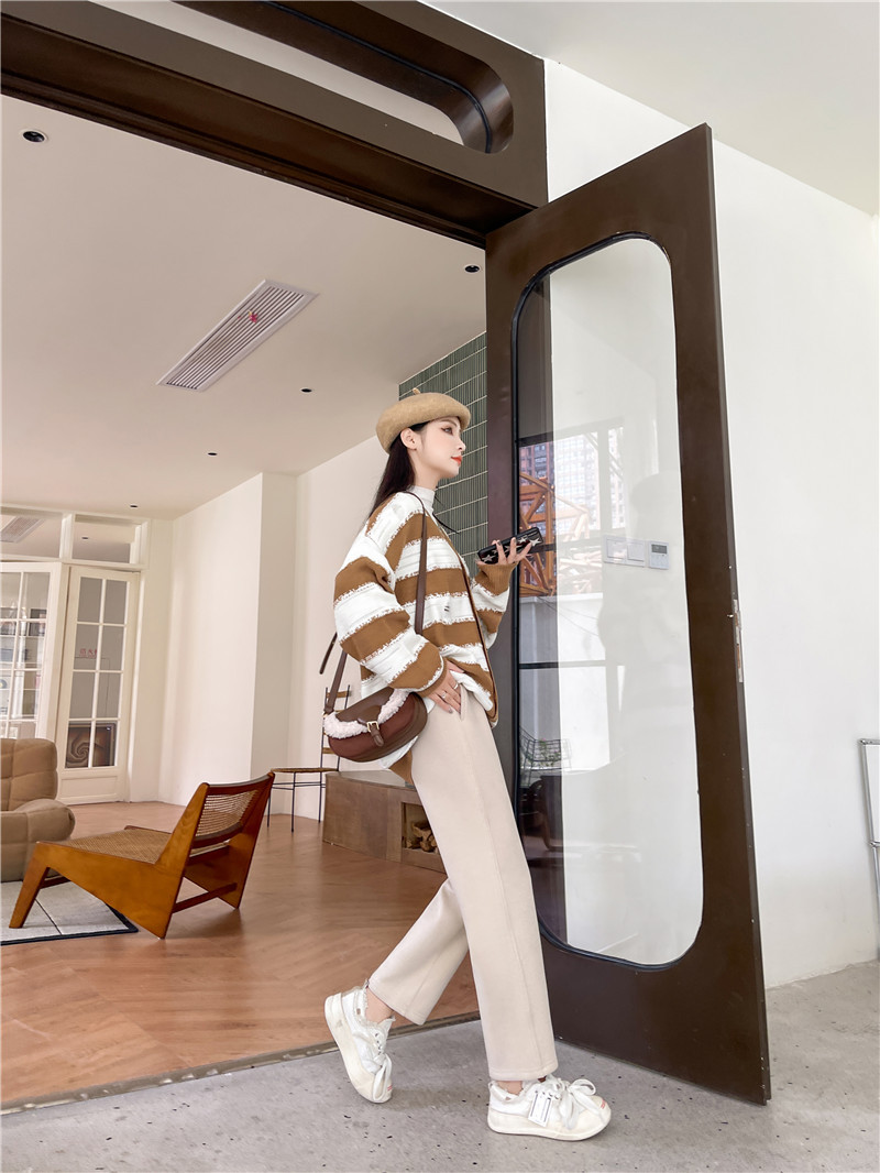 【温暖一条过冬】巨显瘦好搭的毛呢裤女加绒加厚显瘦高腰九分裤详情20