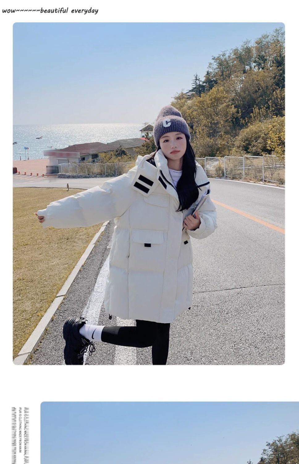 Bestseller hooded wine red down cotton-padded jacket for women, 2023 winter new thickened bread jacket, cotton-padded jacket, mid-length style pic 31