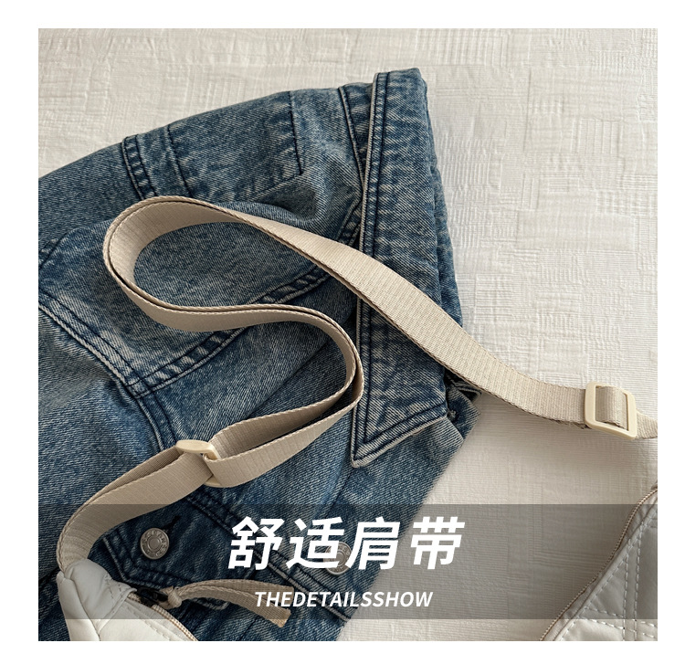 菱格绣线潮小众饺子包女2020新款仙女百搭腋下包时尚纯色单肩小包详情5