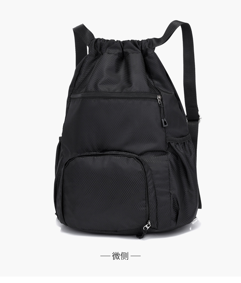 束口收纳袋大容量运动抽绳多功能篮球包干湿分离游泳包旅游双肩包详情25
