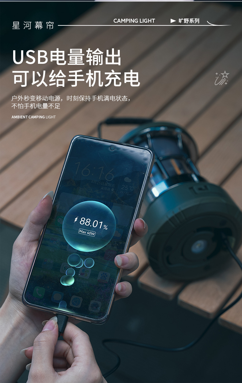 新款复古露营灯手提灯户外照明灯充电帐篷灯营地灯KXK-909详情14
