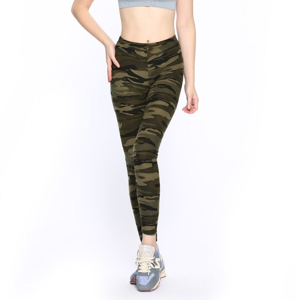 Camouflage leggings, stretch large size camouflage yoga pants, tight nine-inch pants, sports leggings pic 43