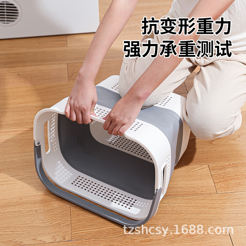一件代发 新款衣服折叠收纳篮 脏衣篮儿童玩具篮家居日用品小百货详情12