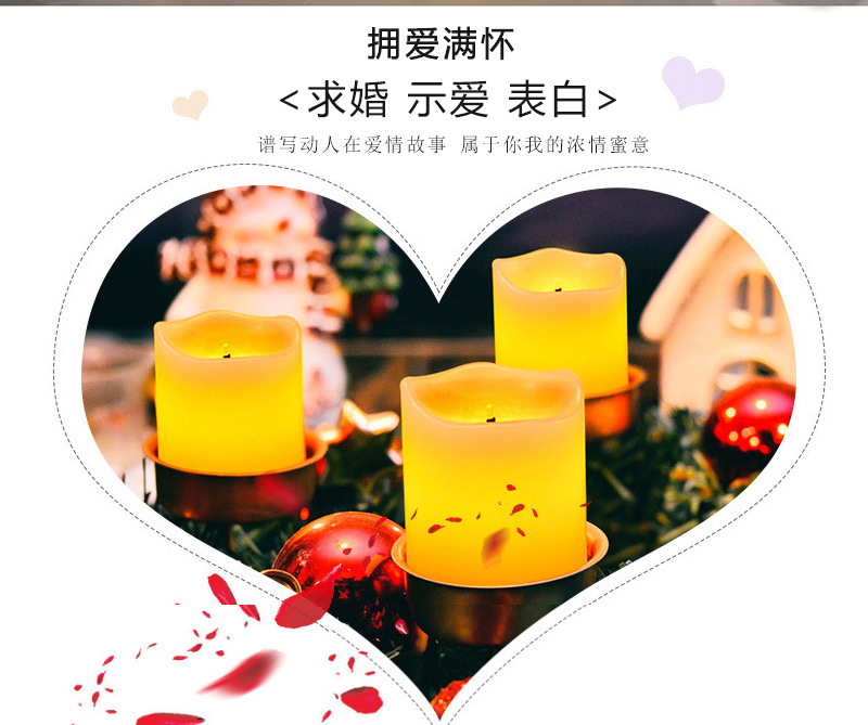 厂家批发LED电子蜡烛灯摇摆晃动仿真假蜡烛酒吧婚庆餐厅引路照明详情2