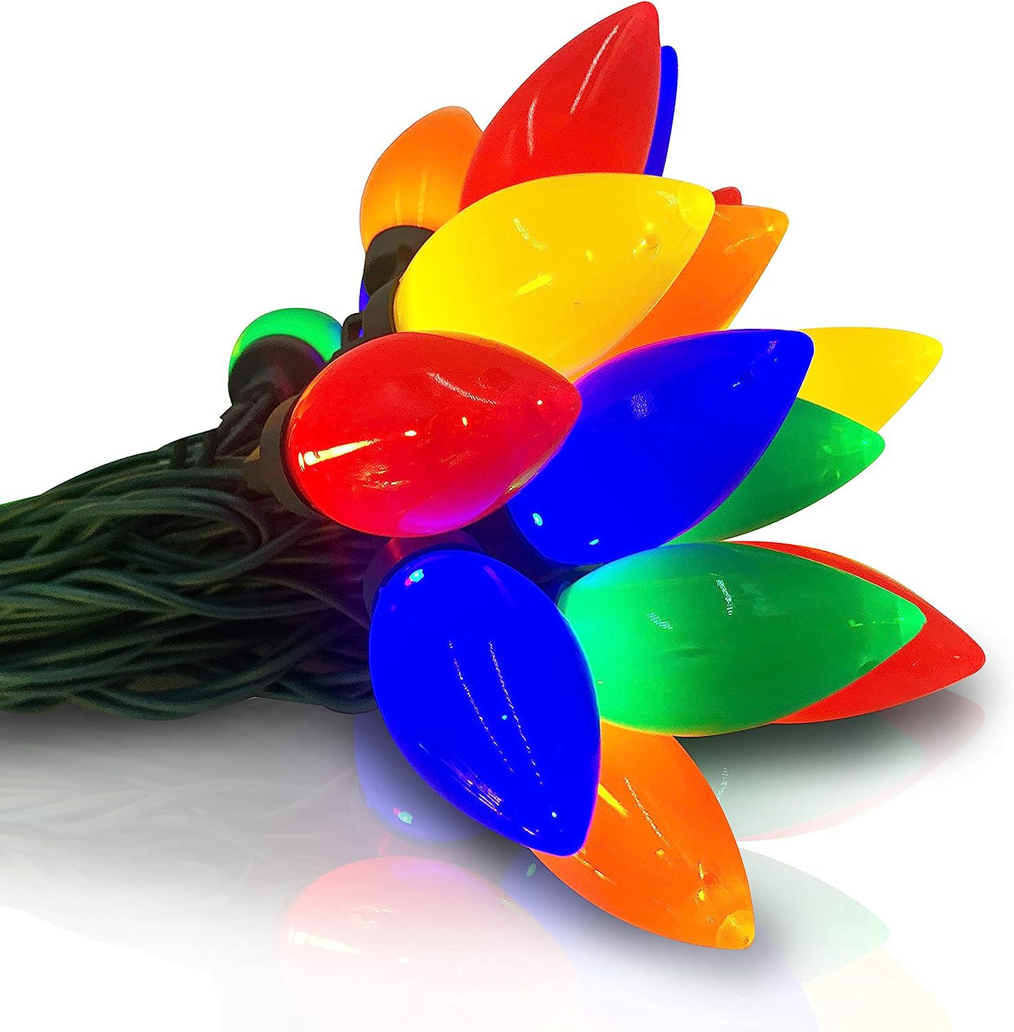 C9 Strawberry led color hook pointed light string with bright surface C6C7 Christmas chili decorative light string pic 16