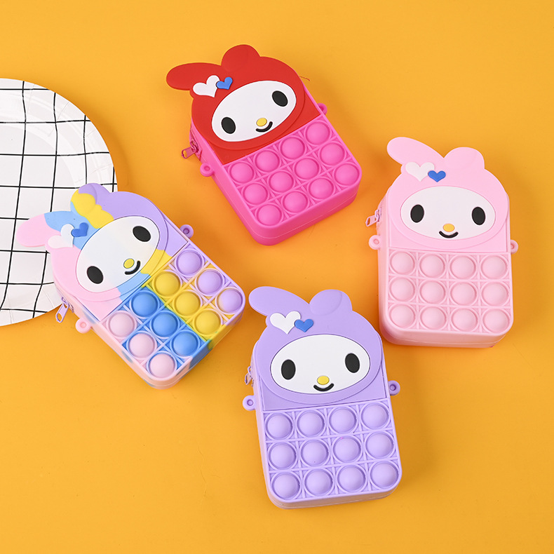 Cross-border new rat-extermination pioneer coin purse Cartoon Unicorn single-shoulder diagonal silicone bag decompression silicone coin purse pic 15