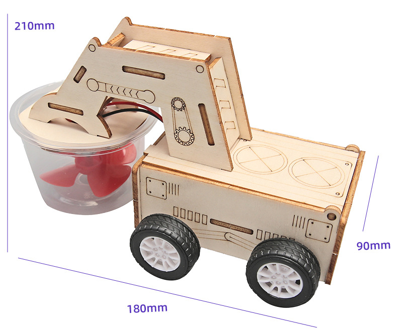 Mars Cleaning sweeper, garbage vacuum cleaner, creative handmade wooden DIY small projects for primary and secondary schools, science teaching AIDS pic 14