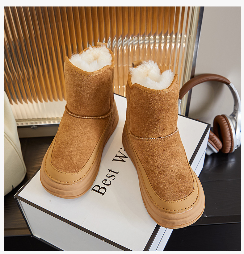 真皮羊毛雪地靴女2024冬季新款厚底增高女靴保暖加绒靴子休闲棉靴详情24