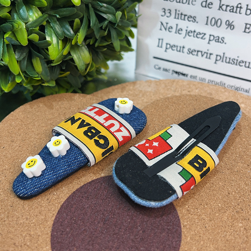 老板哥家新款撞色牛仔小花笑脸对夹韩日原创设计女子小众风格气质详情2