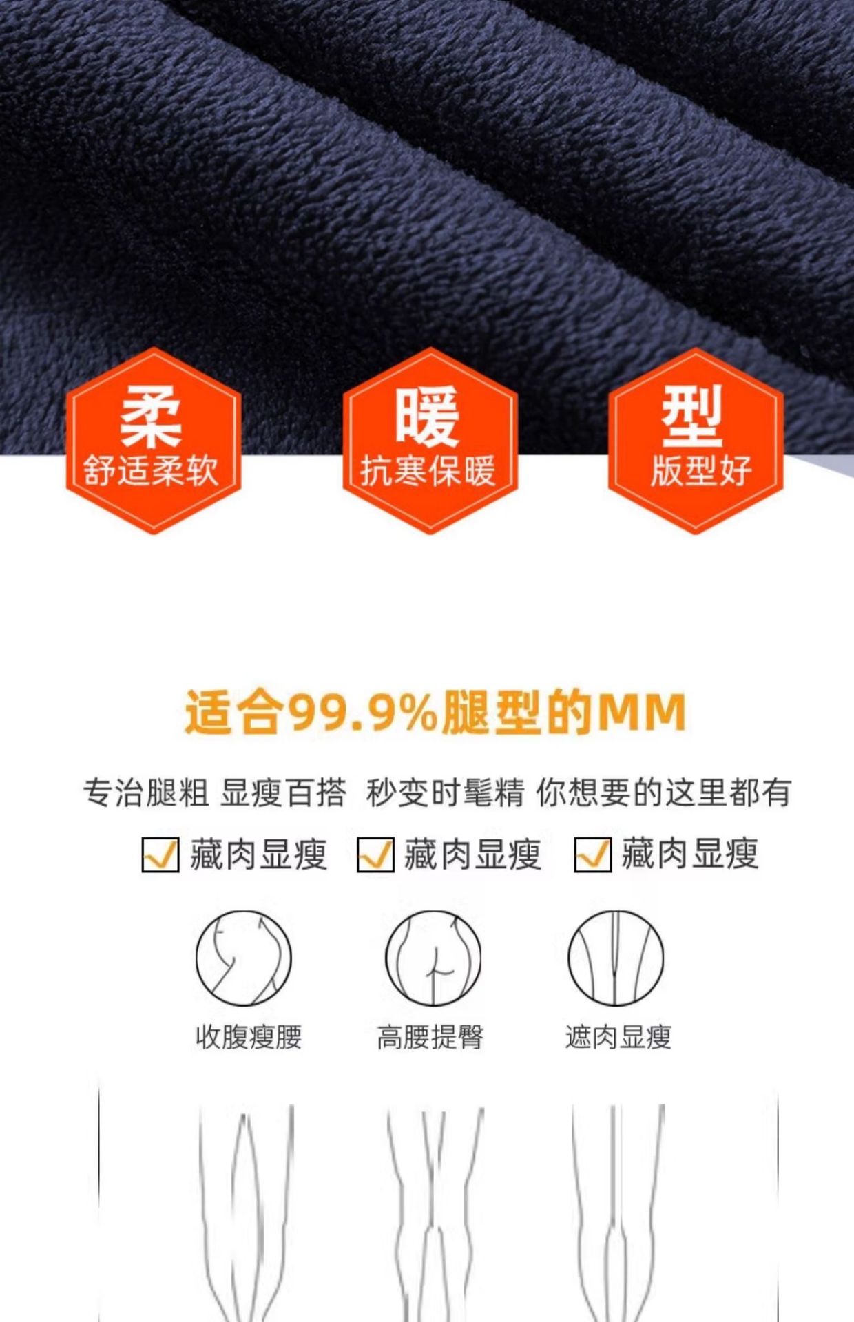 加绒牛仔裤女2024秋冬水泥灰大码胖mm美式复古马蹄裤高腰微喇叭裤详情6