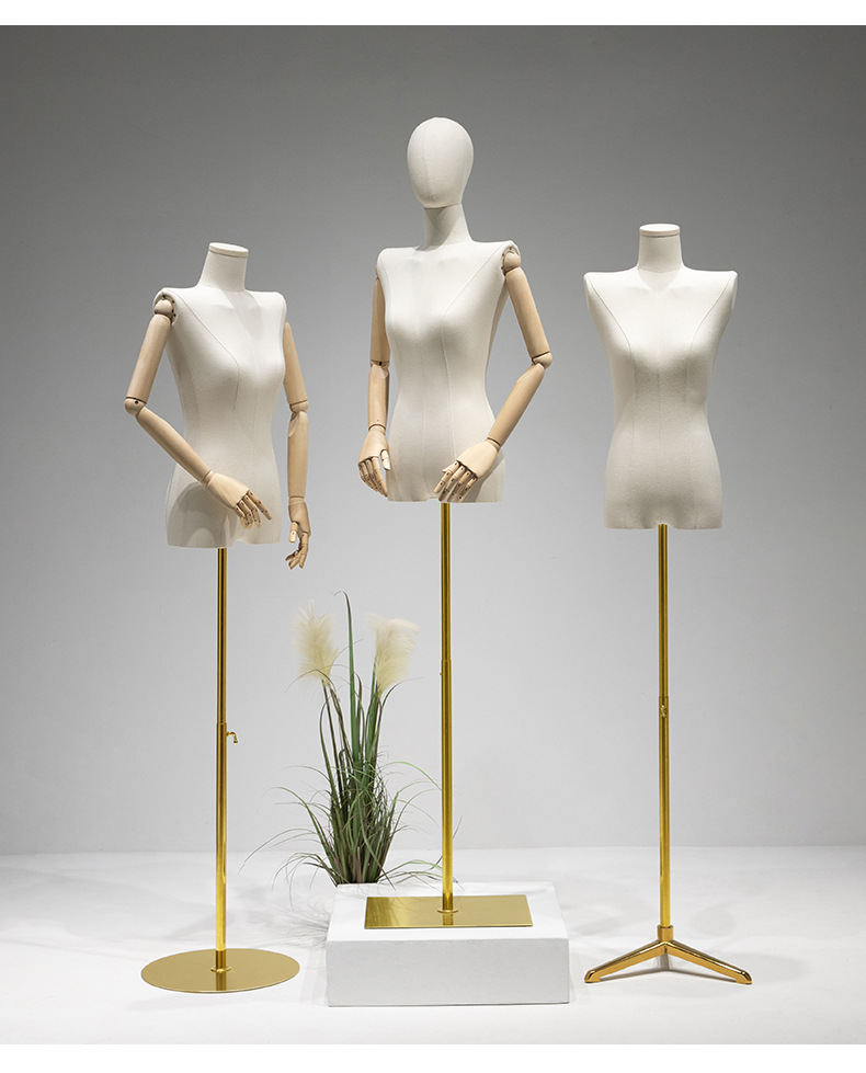 韩版服装店模特展示架半身女装店橱窗直角平肩假人衣服模特道具详情7