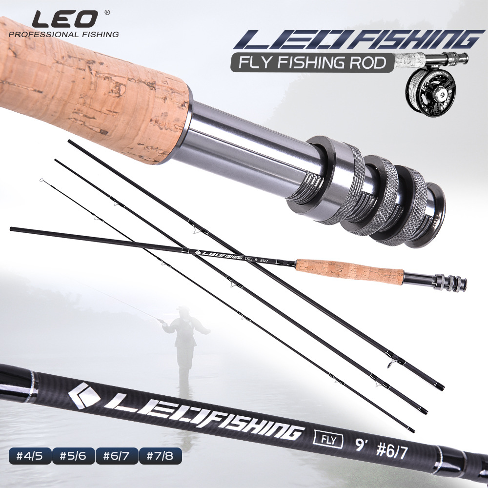 28010 LEO/ Leou [Four-Section Fly Fishing Rod 9 feet 2.7 m] #4/5/6/7/8 Fly Fishing rod pic 2