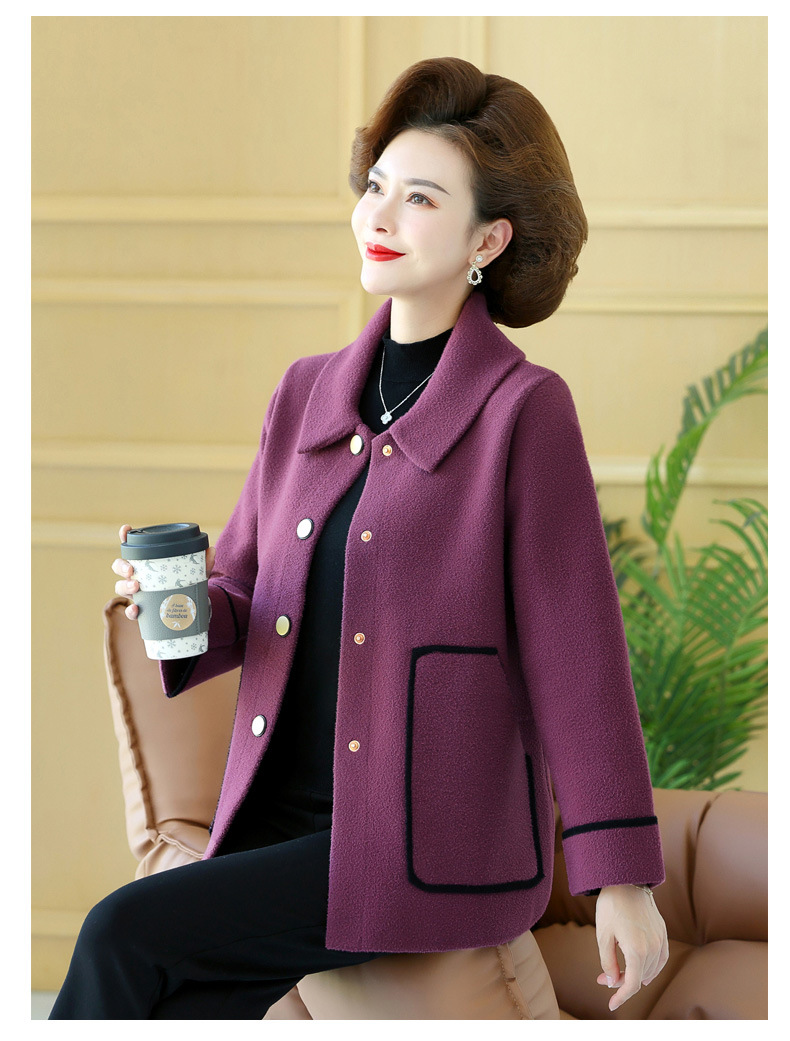 The 2023 new style of stylish knitted top for middle-aged mothers in autumn and thin base layer sweaters for middle-aged and elderly women in spring and autumn pic 49