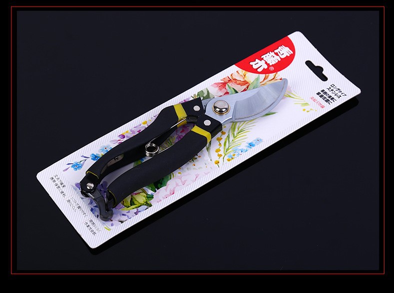 台湾青藤木园林剪刀 修枝剪 果枝剪 防滑耐磨黑黄手柄 花枝修剪详情16