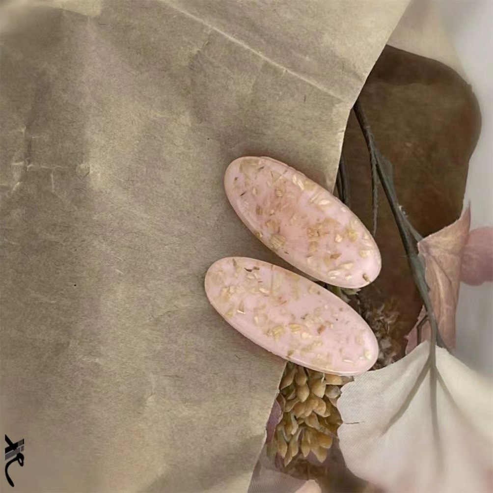 彩色椭圆形发夹女小清新个性侧边刘海夹ins小众设计百搭头饰发饰详情17