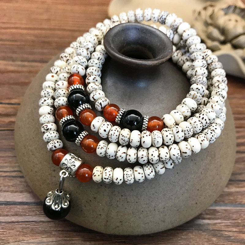 Hainan Mini Star and Moon Bodhi Bead Bead Bracelet 3*5 dry-ground high-density multi-circle Bodhi seed cultural Play bracelet accessory pic 13