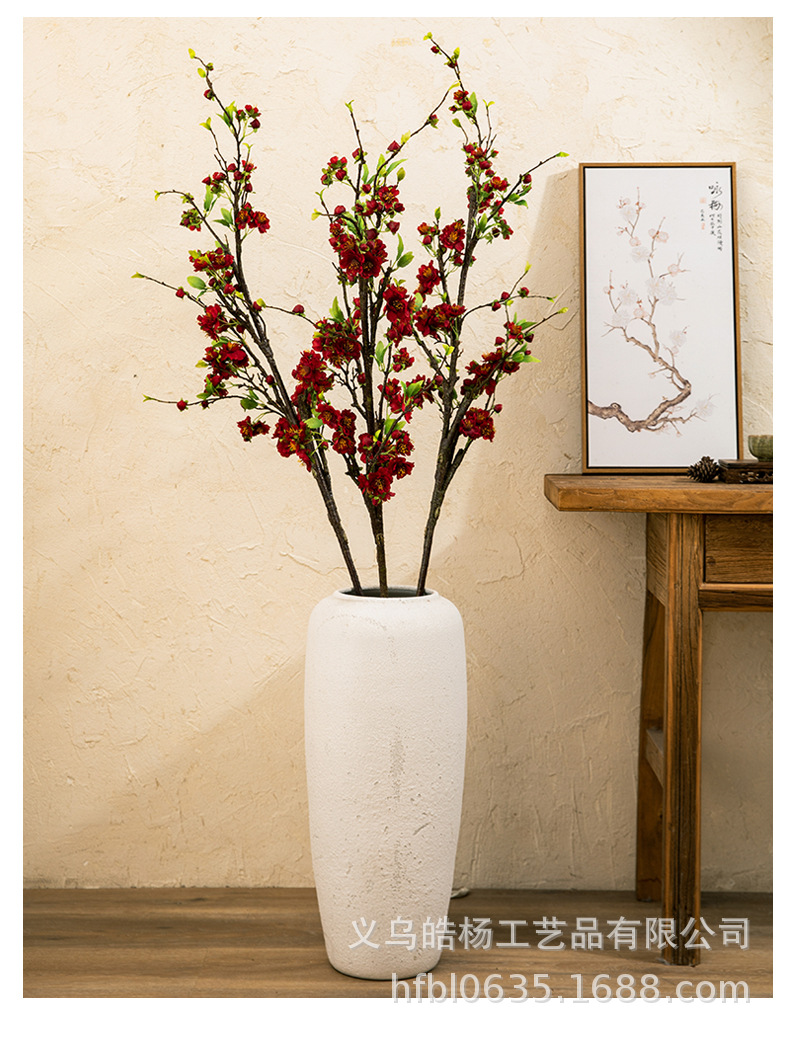 Floor-standing peach blossoms, cherry blossoms, artificial pear blossoms, large living room floor-standing artificial flowers, artificial flower arrangements, dried flowers for home decoration pic 10