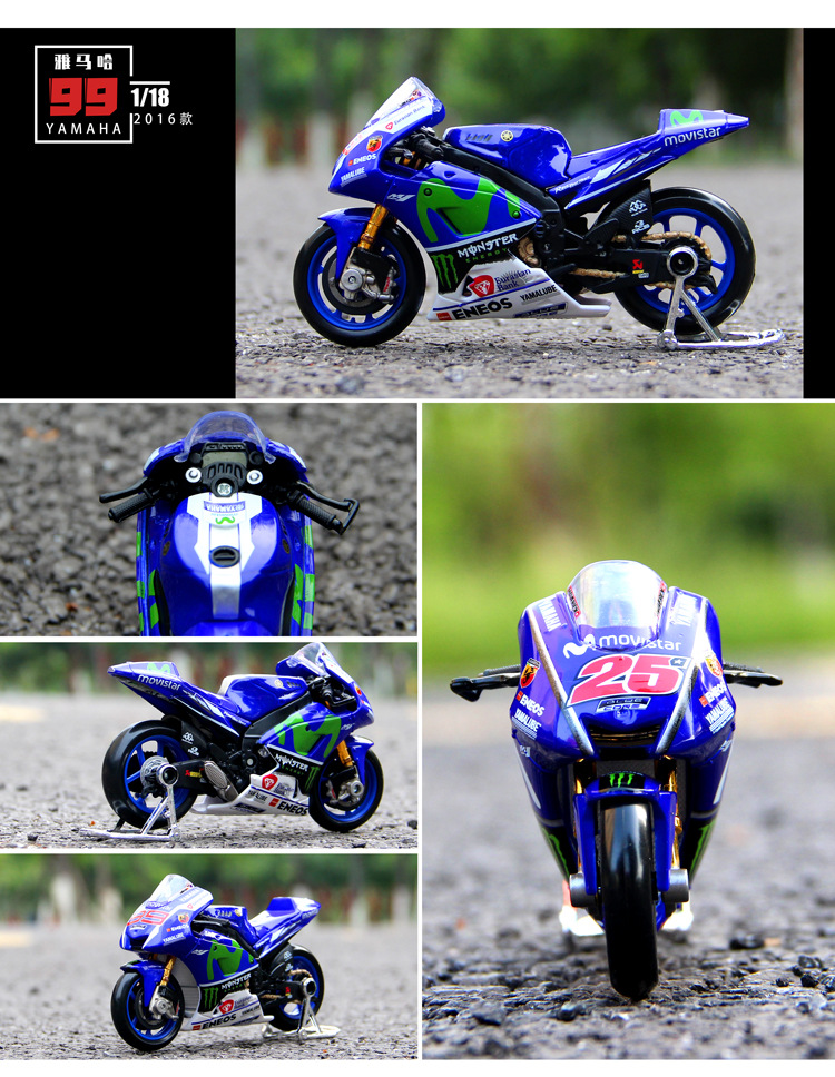 Wholesale Masito 1/18 Yamaha Rossi Honda GP motorcycle racing car Ducati simulation alloy motorcycle model pic 12